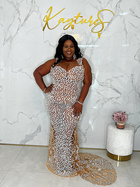 Kate  Long crystal dress