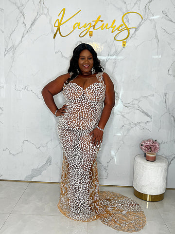 Kate  Long crystal dress