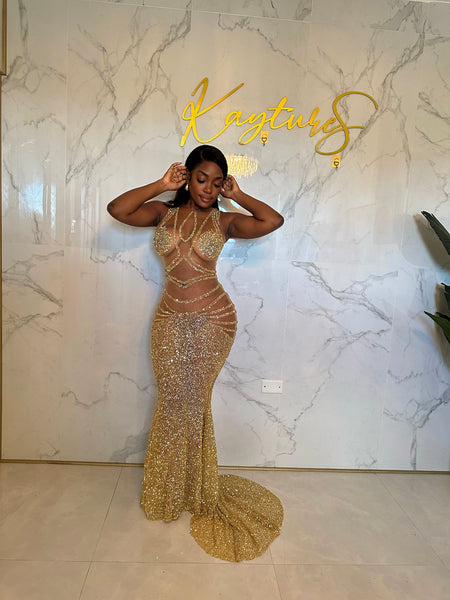 BADDIE crystal beaded dress