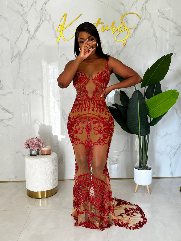 Arabia red gold silver crystal dress KAYTURESTYLINGS Arabia red gold silver crystal dress KAYTURESTYLINGS