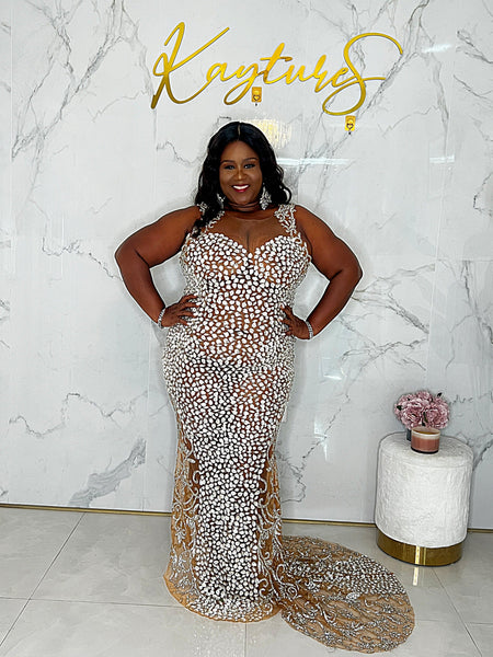 Kate  Long crystal dress